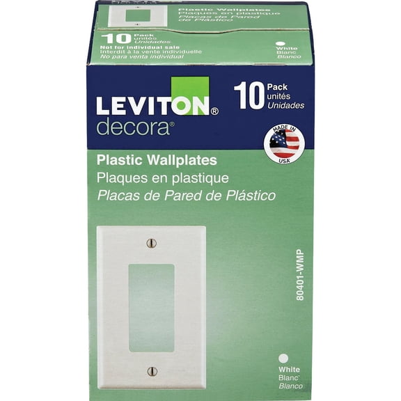 Leviton Decora 10-Pack Decorator Wall Plate - 80 Total Plates