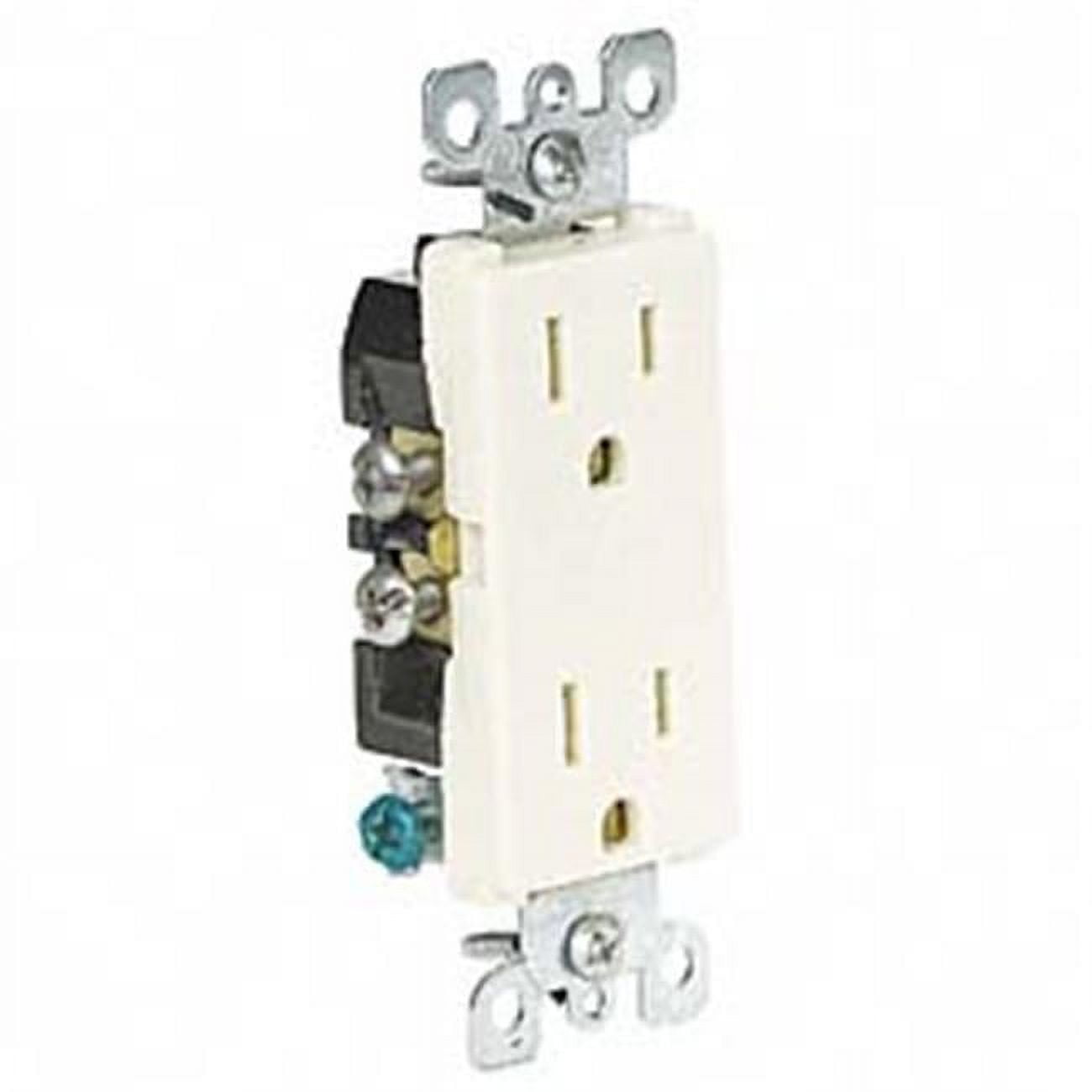 Leviton Decora 15 Amps 125 V Duplex Ivory Outlet 5 15R 1 Pk Walmart Com