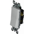 thumbnail image 1 of Leviton 5613-2W 15 Amp, 120/277 Volt, Decora Rocker Lighted Handle, Illuminated Off 3-Way AC Quiet Switch, Residential Grade, Grounding, White, 1 of 3