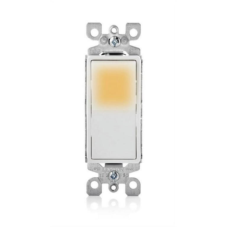 Decora 15 Amp Illuminated Switch, White Decora 15 Amp Illuminated Switch, White