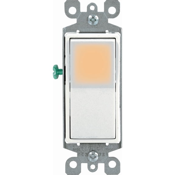 Leviton Toggle Switch  Decora Rocker-Style Design in White  UL Listed for US Residential Electrical Code Compliance, Drop-in NEC-Standard Wiring