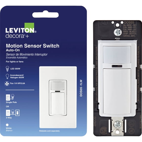 Leviton Electrical - Leviton Decora 180 Deg. Occupancy Sensor Switch, Single Pole or 3-Way - Single Pack