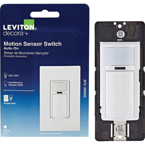 Leviton Decora 180-Degree Occupancy Sensor Switch - Pack of 2  Indoor & Outdoor Use, NEC-Compliant