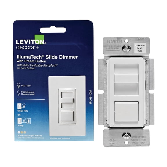 Leviton Decora 3-Way Slide Dimmer Switch