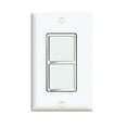 thumbnail image 1 of Leviton Decora Double Rocker Switch with Wall Plate - Two Grounding - White, 1 of 2
