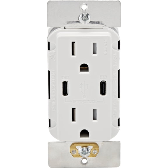 Leviton Electrical - Leviton Decora 6A USB Charging Outlet - Pack of 8