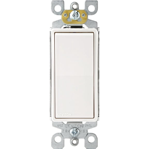 Leviton Decora Edge Anti-Microbial 3-Way Switch - Pack of 6 Indoor & Outdoor Use, NEC-Compliant