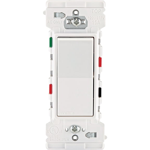 Leviton Decora Edge Quiet 3-Way Switch - Pack of 2 Indoor & Outdoor Use, NEC-Compliant