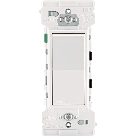Leviton Decora Edge Single Pole Switch - Pack of 2