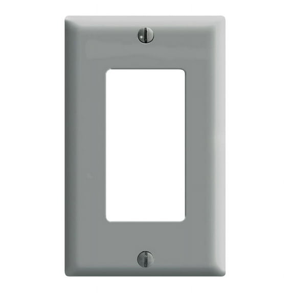 Leviton 80401-GY Wall Plate Decora Gray 1 gang Thermoset Plastic Decora/GFCI Gray
