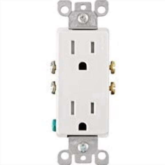 Leviton Decora Grounded Duplex Outlet - Pack of 12