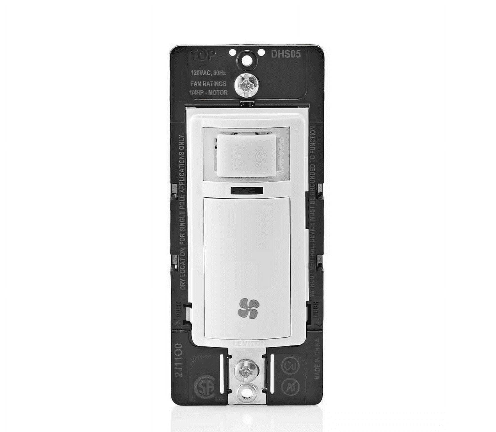 Leviton Decora InWall Humidity Sensor and Fan Control Switch, 1/4 HP