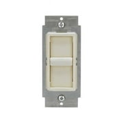 Leviton Decora Incandescent/Halogen/LED/CFL Light Almond Slide Dimmer Switch