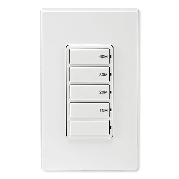 Leviton DT160-1LW Decora In-Wall Countdown Timer Switch (10, 20, 30, 60 Min)