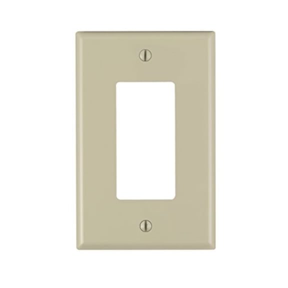 Leviton PJ26-IM 1-Gang Decora/GFCI Wallplate, 10-Pack, Ivory