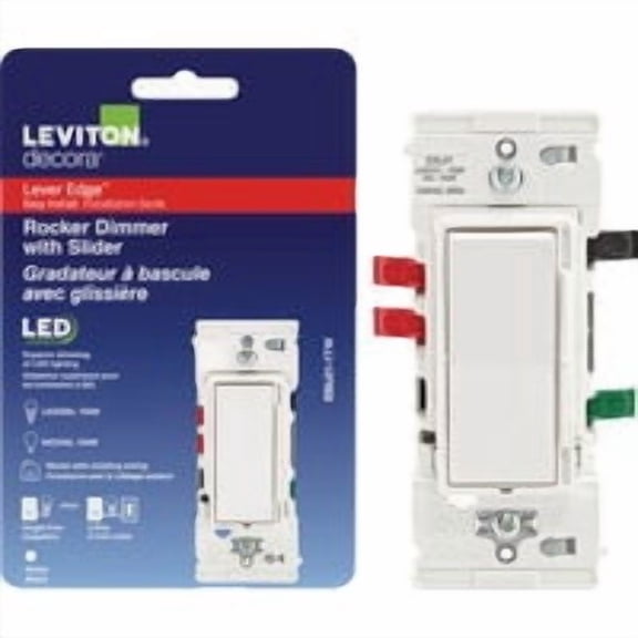 Leviton Decora Lever Edge Slide Dimmer Switch - Pack of 8