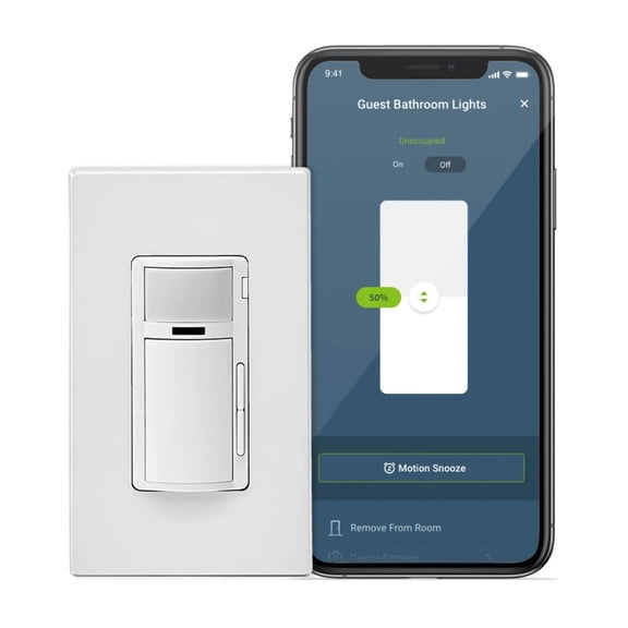 Leviton 3018762 15A Decora Smart Single Pole Smart-Enabled Motion Sensing & Dimmer Switch - Pack of 2