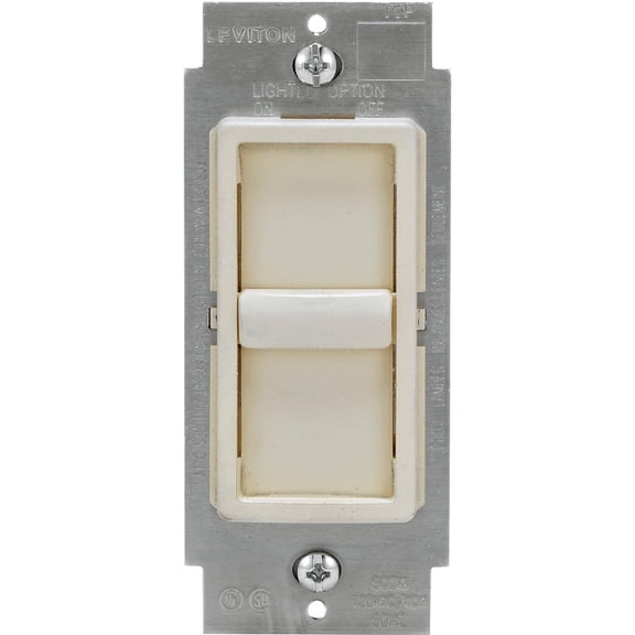 Leviton Decora SureSlide Single Pole Slide Dimmer Switch - Pack of 12 Indoor & Outdoor Use, NEC-Compliant
