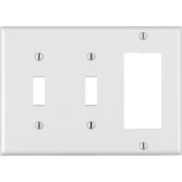 White 3-Gang Thermoset Plastic Wall Plate