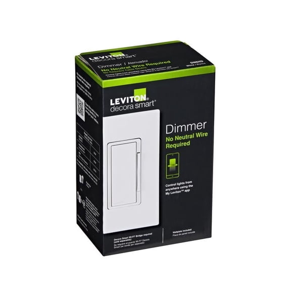 Leviton Decora Smart Dimmer Switch - WiFi Enabled - 1 Pack, White