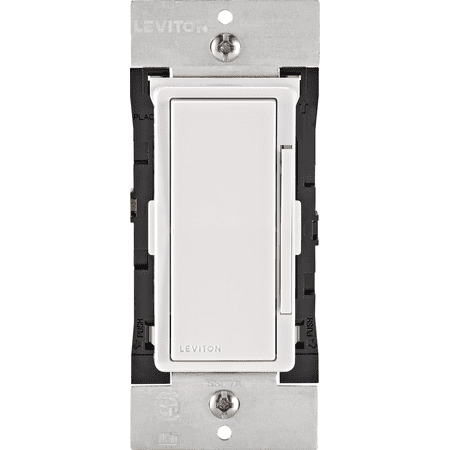 Leviton Dimmer Switch — Decora Smart™ Line in White — UL Listed for US Residential Electrical Code Compliance, Drop-in NEC-Standard Wiring