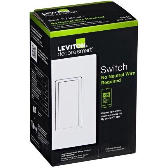 Leviton Decora WiFi Smart WiFi-Smart Light Switch White 1 pk