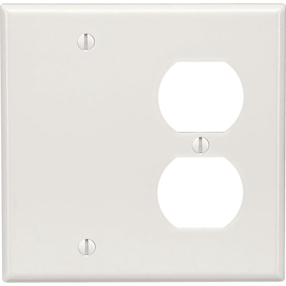 Leviton Duplex/Blank Combination Wall Plate - Pack of 4