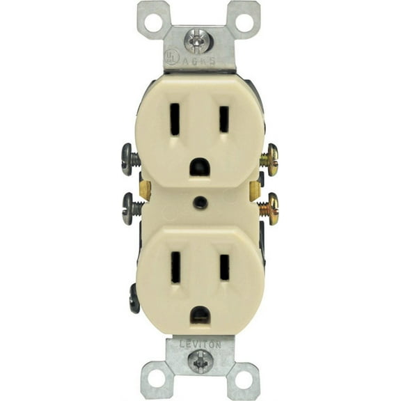 Leviton Ivory Duplex Receptacle Outlet NEMA 5-15R 5-15 15A 125V 5320-I Boxed