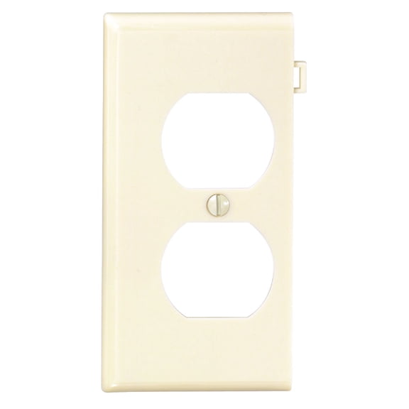 Leviton Duplex Receptacle Sectional Wall Plate, 1 Gang, PSE8-I, Ivory