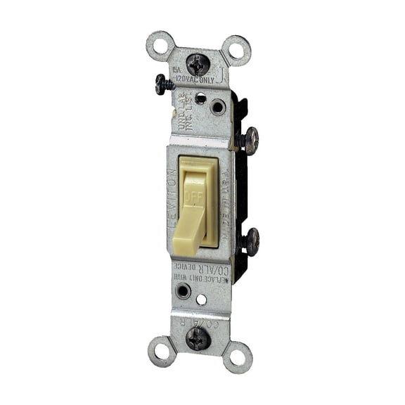 Leviton Toggle Single Pole Grounded Switch