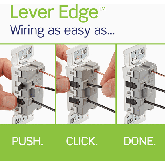 Leviton E5601 15A Toggle Switch — Decora® Rocker-Style Design in White — UL Listed for US Residential Electrical Code Compliance, Drop-in NEC-Standard Wiring