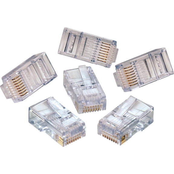 Leviton EZ-RJ45 Cat 5e Plug, Bulk Pack (Qty 10), 47613-EZR (10 Total)