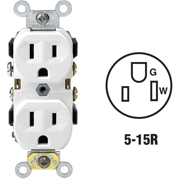 Leviton Commercial Grade Duplex Outlet - Pack of 4 Indoor & Outdoor Use, NEC-Compliant