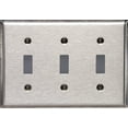 thumbnail image 1 of NON-MAG Stainless Steel 3-Gang Toggle Switch Cover Wallplate 84011-40, 1 of 2
