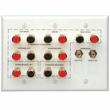 Leviton AEHTK Home Theater 3-Gang Wallplate