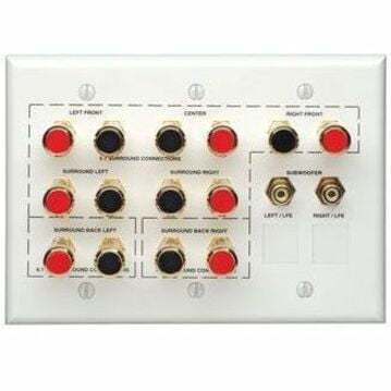 Leviton AEHTK Home Theater 3-Gang Wallplate