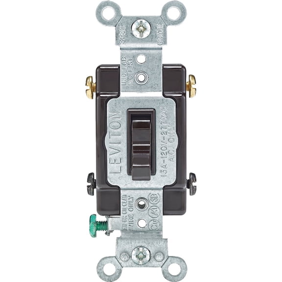 Leviton Framed Toggle 4-Way Switch - Pack of 2 Indoor & Outdoor Use, NEC-Compliant