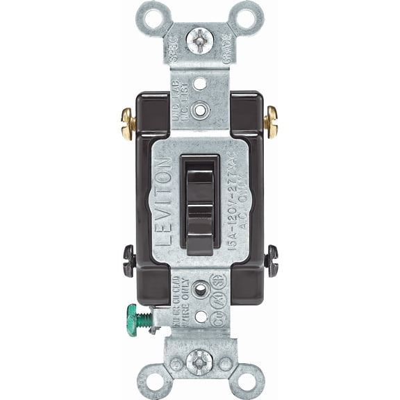 Leviton Framed Toggle 4-Way Switch - Pack of 2  Indoor & Outdoor Use, NEC-Compliant