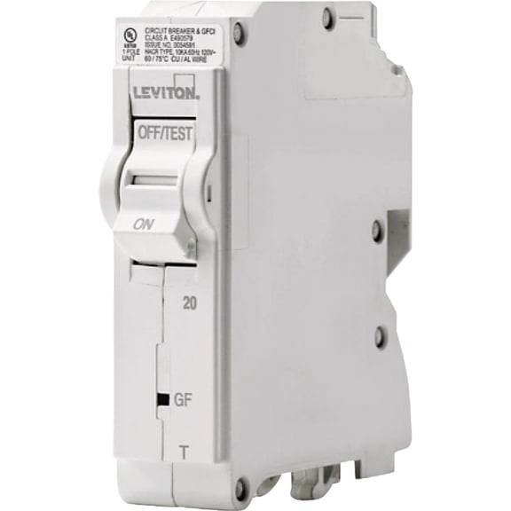 Leviton GFCI Branch Circuit Breaker - Pack of 2  Indoor & Outdoor Use, NEC-Compliant