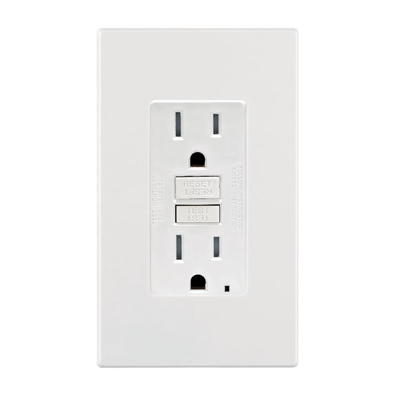 GFI RECPT&WLPLT 15A WHT