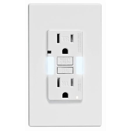 Leviton GFWR1-W Self-Test SmartlockPro Slim GFCI Weather-Resistant Receptacle with LED Indicator, 15 Amp, White