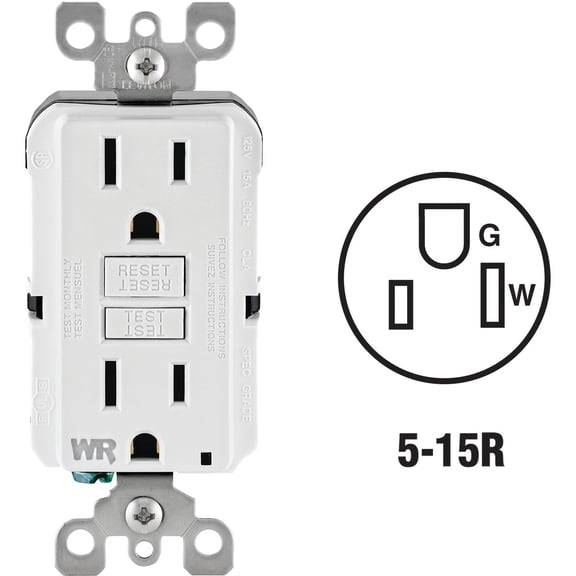 Leviton GFWT1-T 15A WR/TR SLIM GCFI