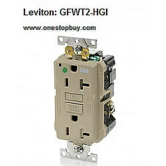 Leviton GFWT2-HGI 20A WR TR HG SLIM GFCI