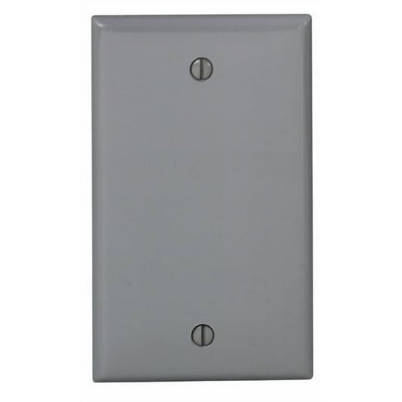 Leviton Gray 1-Gang Blank Unbreakable Wall Plate Box Cover 80714-GY