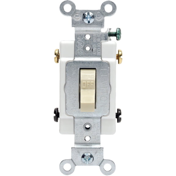 Leviton Grounded Quiet Double Pole Switch - Pack of 2 Indoor & Outdoor Use, NEC-Compliant