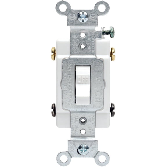 Leviton Grounded Quiet Double Pole Switch - Pack of 2 Indoor & Outdoor Use, NEC-Compliant