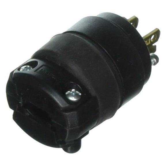 Leviton Grounding Plug 15 Amp - Heavy Duty Electrical Connector - 12 Pack