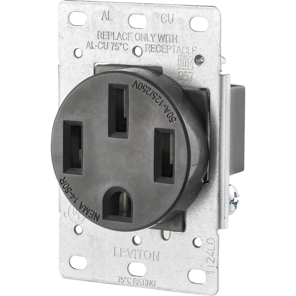 Leviton Grounding Range Power Outlet - Pack of 4  Indoor & Outdoor Use, NEC-Compliant