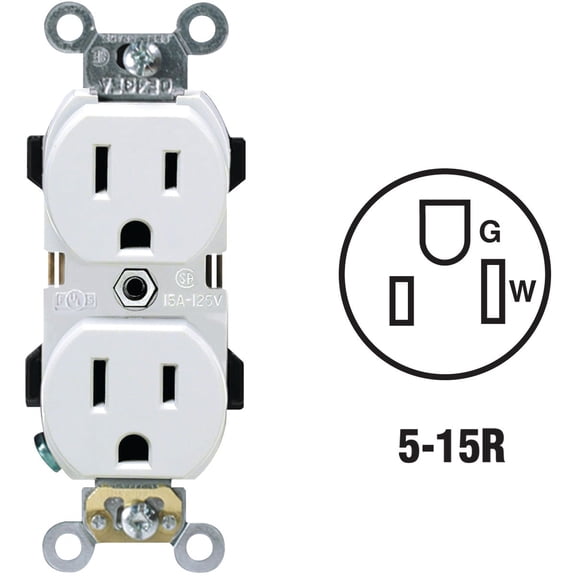 Leviton Industrial Grade Duplex Outlet - Pack of 24 Indoor & Outdoor Use, NEC-Compliant