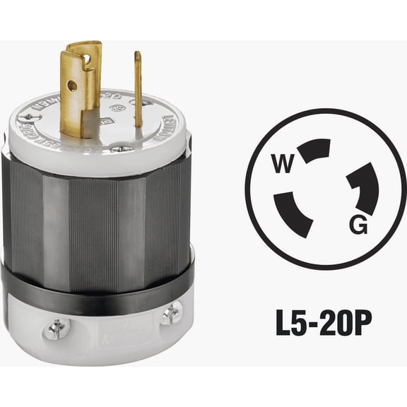 Leviton Cord & Plug in Black UL Listed for US Residential Electrical Code Compliance, Drop-in NEC-Standard Wiring